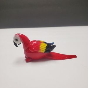 Vtg. Glass Parrot.